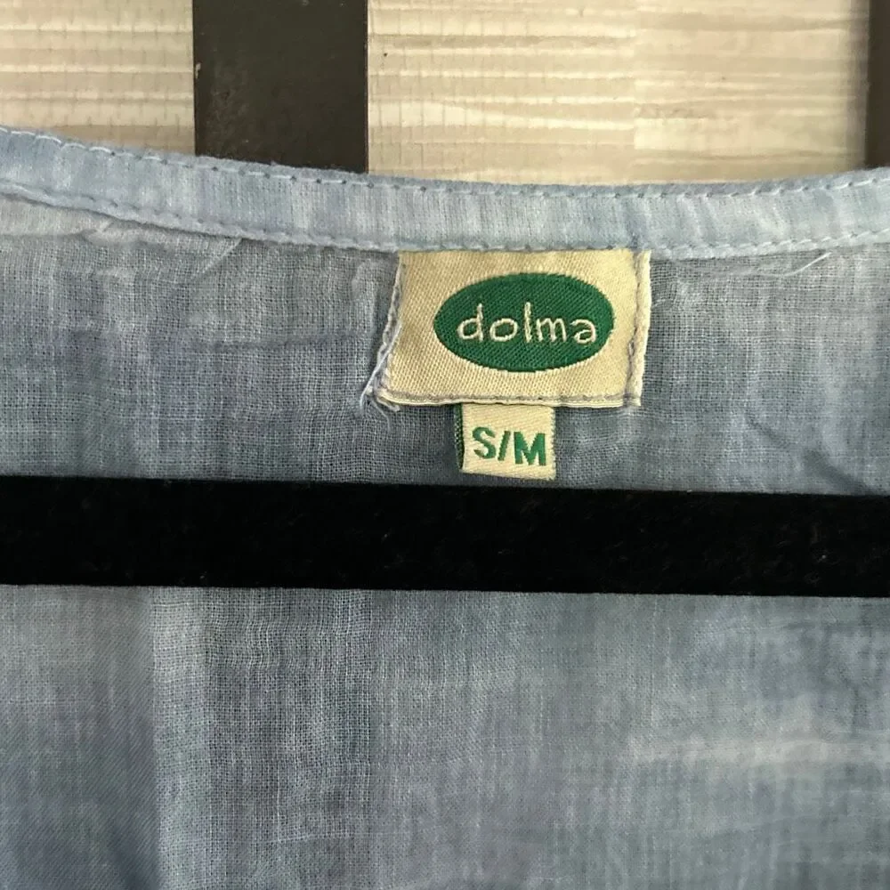Dolma gorgeous lightweight denim color 100% cotton embroidered swimwear cover-up